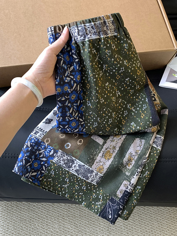 Midi Skirt Floral - Robe midi d'été fine à col