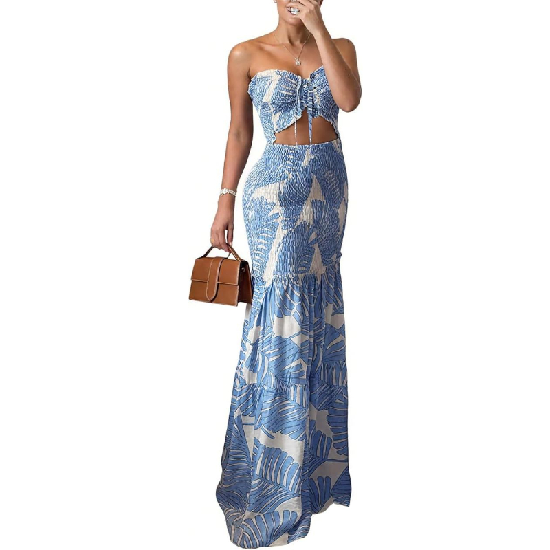 Maxi Dress Halter - Robe de vacances florale CHICME, robe
