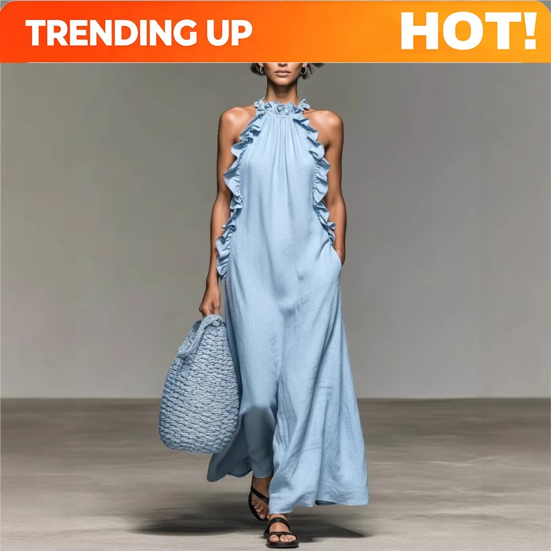 Maxi Dress Halter - Robe longue maxi personnalisable pour femme,