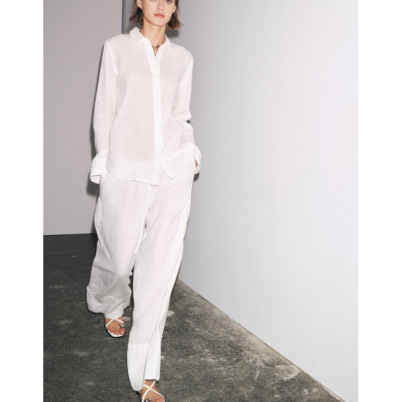 Ensemble deux pièces décontrac - Linen Pant Wide avis et prix