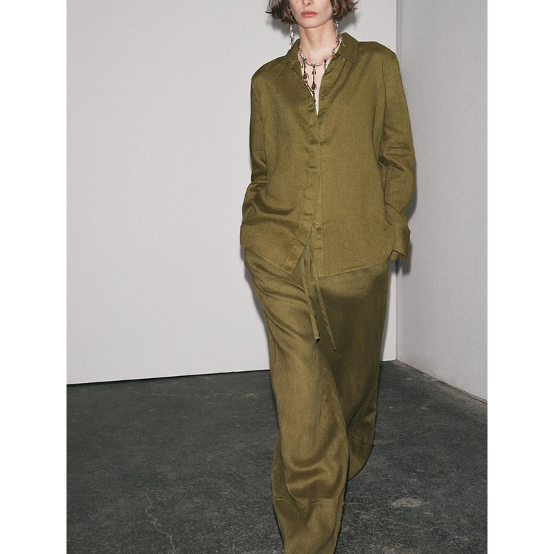 Ensemble deux pièces décontrac - Linen Pant Wide avis et prix