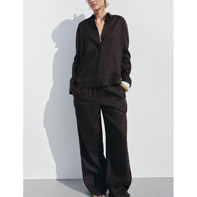Ensemble deux pièces décontrac - Linen Pant Wide avis et prix