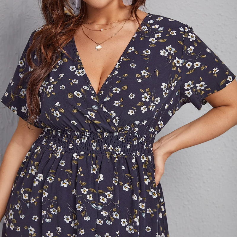 Robe grande taille pour femmes - Romper Floral Print avis et prix