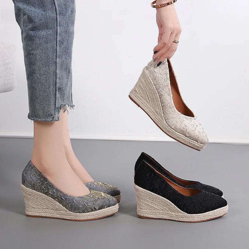 Espadrilles compensées à plate - Wedge Espadrille Women avis et prix
