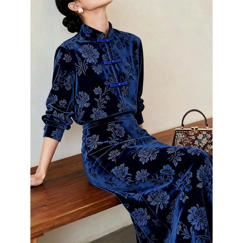 Ensemble deux pièces pour femm - Midi Skirt Floral avis et prix