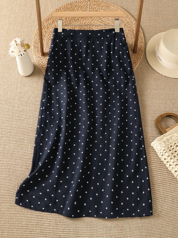 Jupe mi-longue florale taille  - Midi Skirt Floral avis et prix