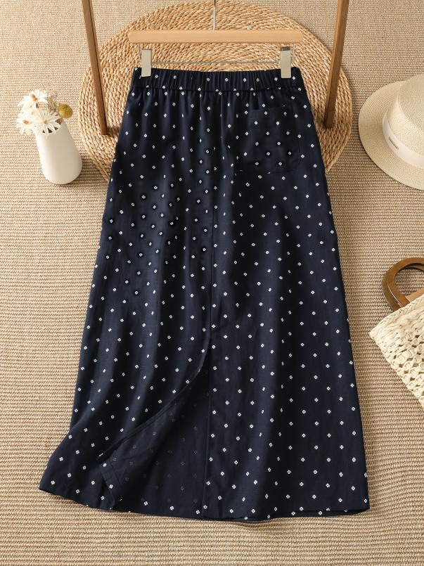 Jupe mi-longue florale taille  - Midi Skirt Floral avis et prix