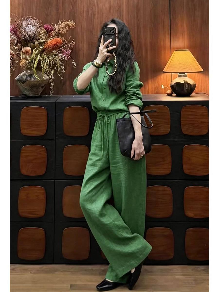 Ensemble deux pièces chemise e - Linen Pant Wide avis et prix